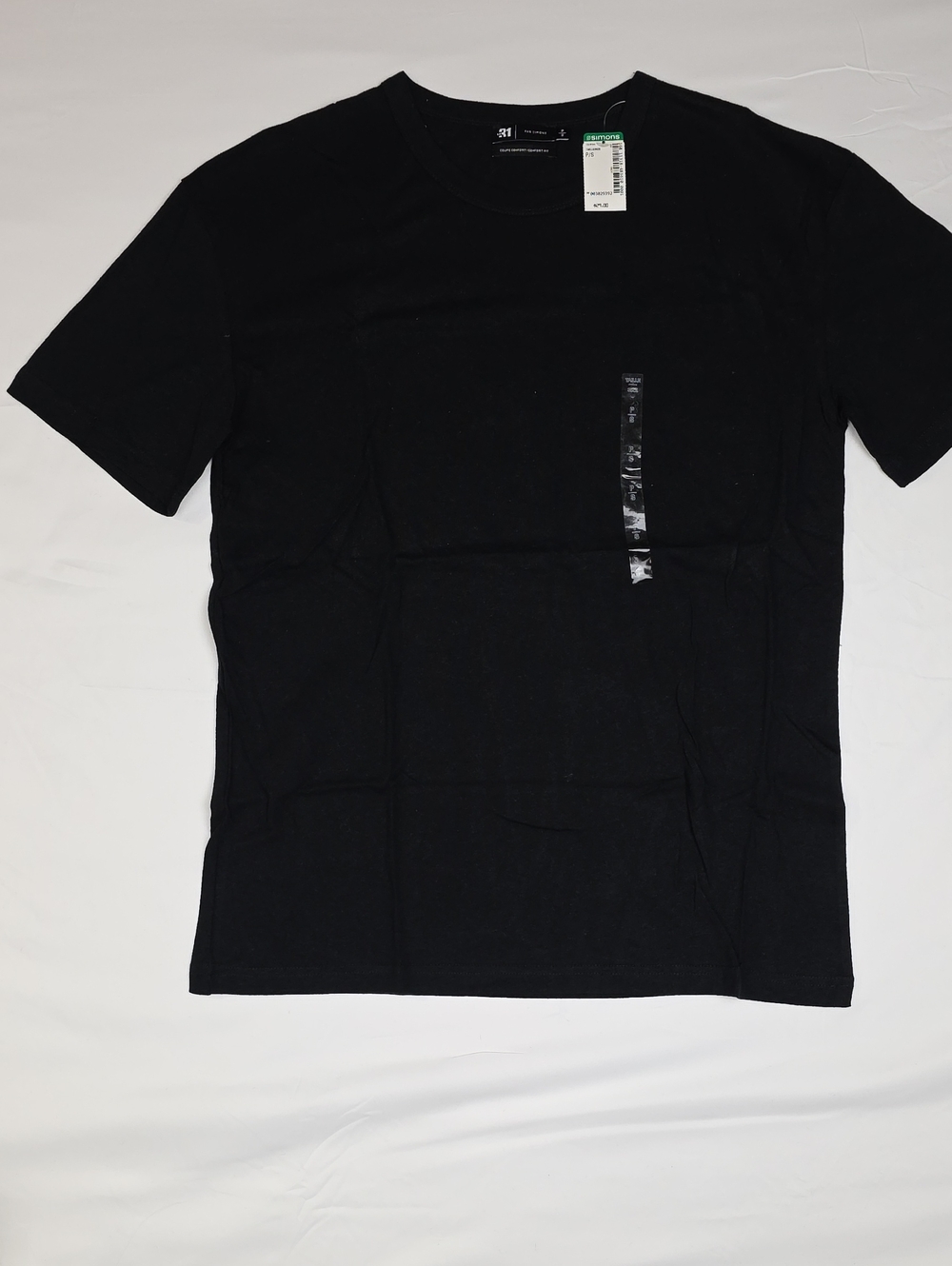 Simons Black Short Sleeve Crew Neck Tee Small #2209